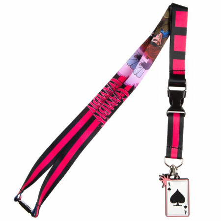 X-Men Gambit Lanyard with Playing Card Charm and Sticker